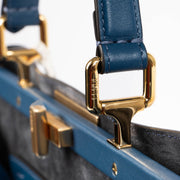 Shop the authentic Fendi Blue Large Peekaboo ISeeU Soft Bag second hand on Labellov.com