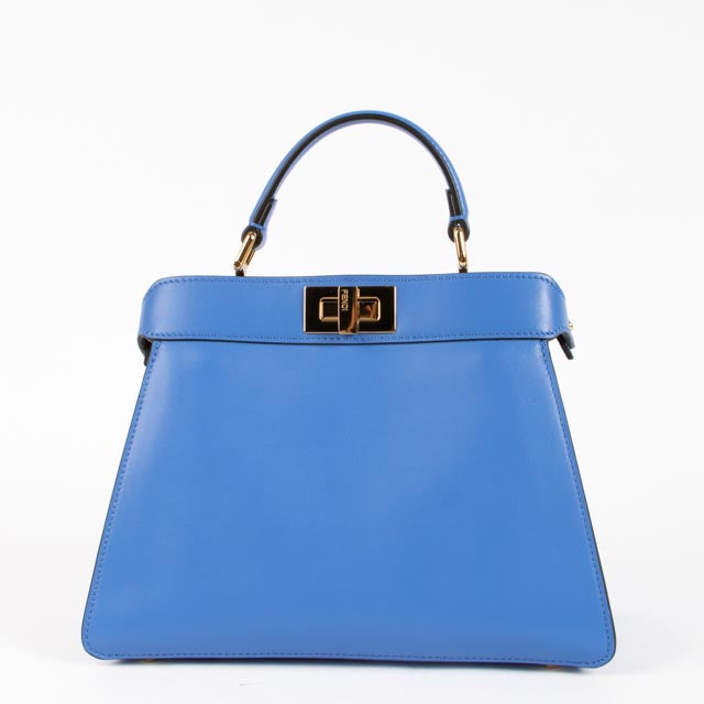 Fendi Costal Sky Blue Wave Inlay Peekaboo IseeU Petite Bag
