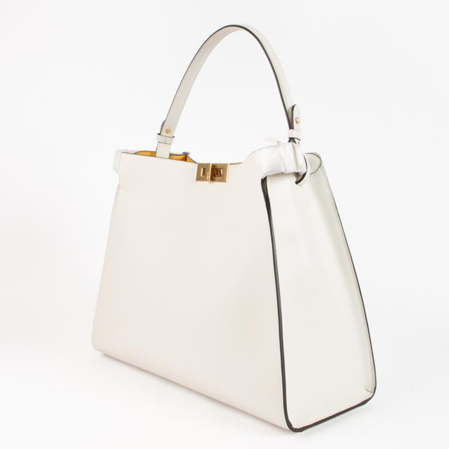 Fendi Ice White Calfskin Way Large Bag