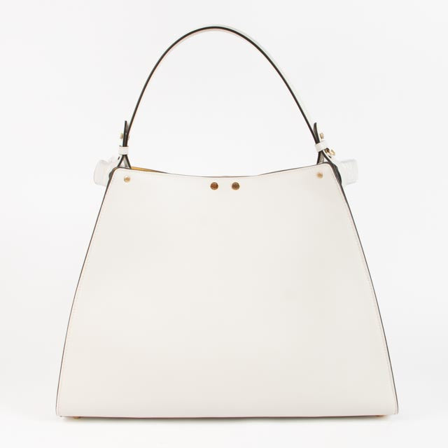 Fendi Ice White Calfskin Way Large Bag