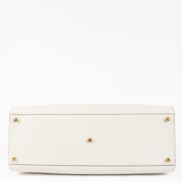 Fendi Ice White Calfskin Way Large Bag