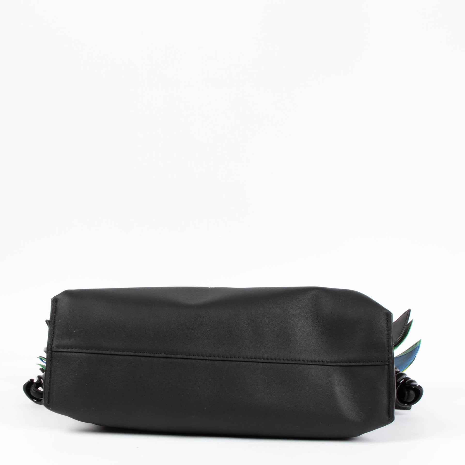 Shop the authentic Loewe Black Nappa Calfskin Medium Millefeuille Flamenco Clutch second hand on Labellov.com