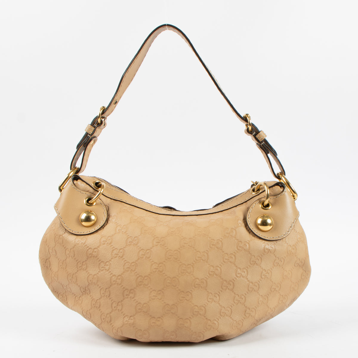 Shop this authentic Gucci Beige Guccissima Babouska Heart Small Hobo Bag Pre-Loved on Labellov.com