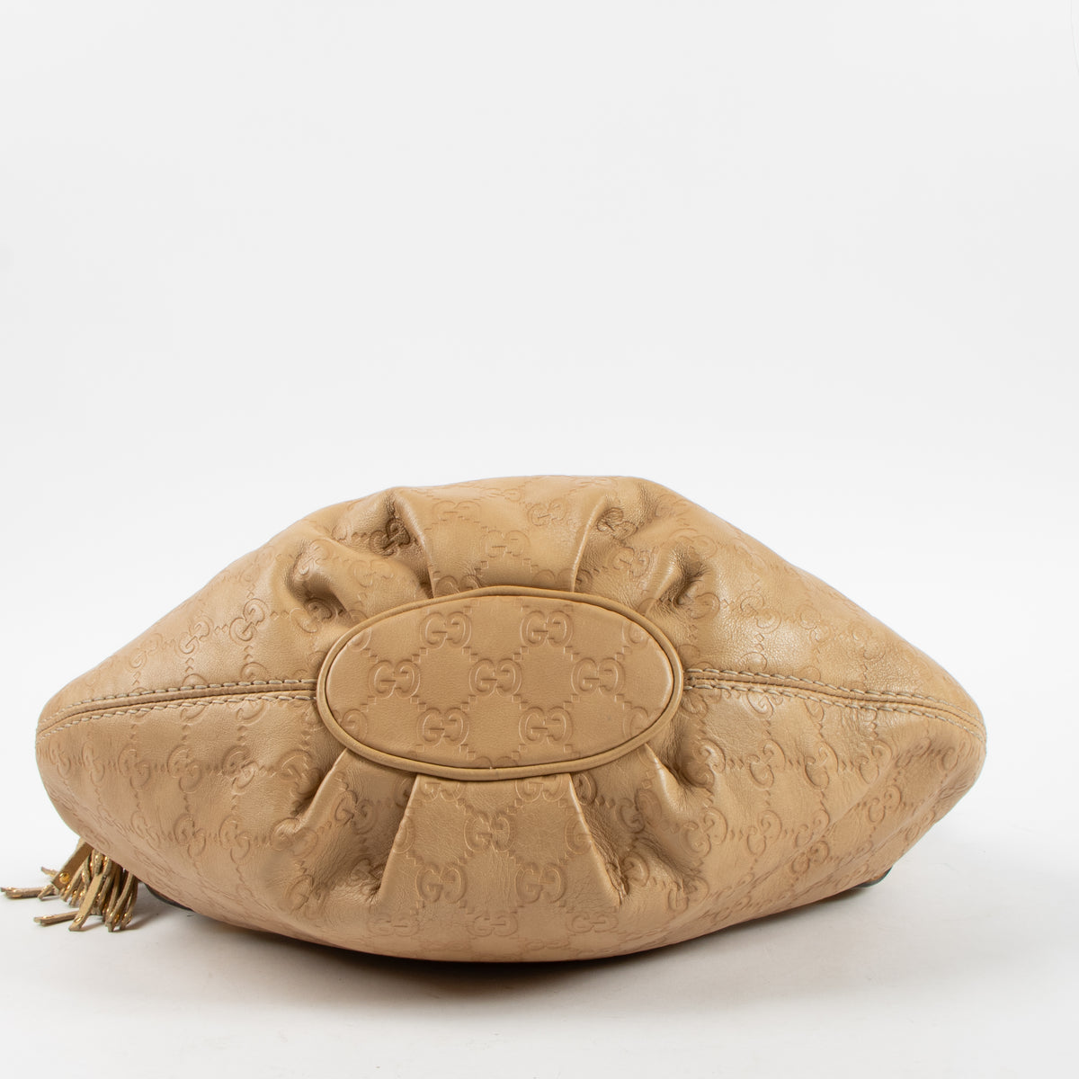 Shop this authentic Gucci Beige Guccissima Babouska Heart Small Hobo Bag Pre-Loved on Labellov.com