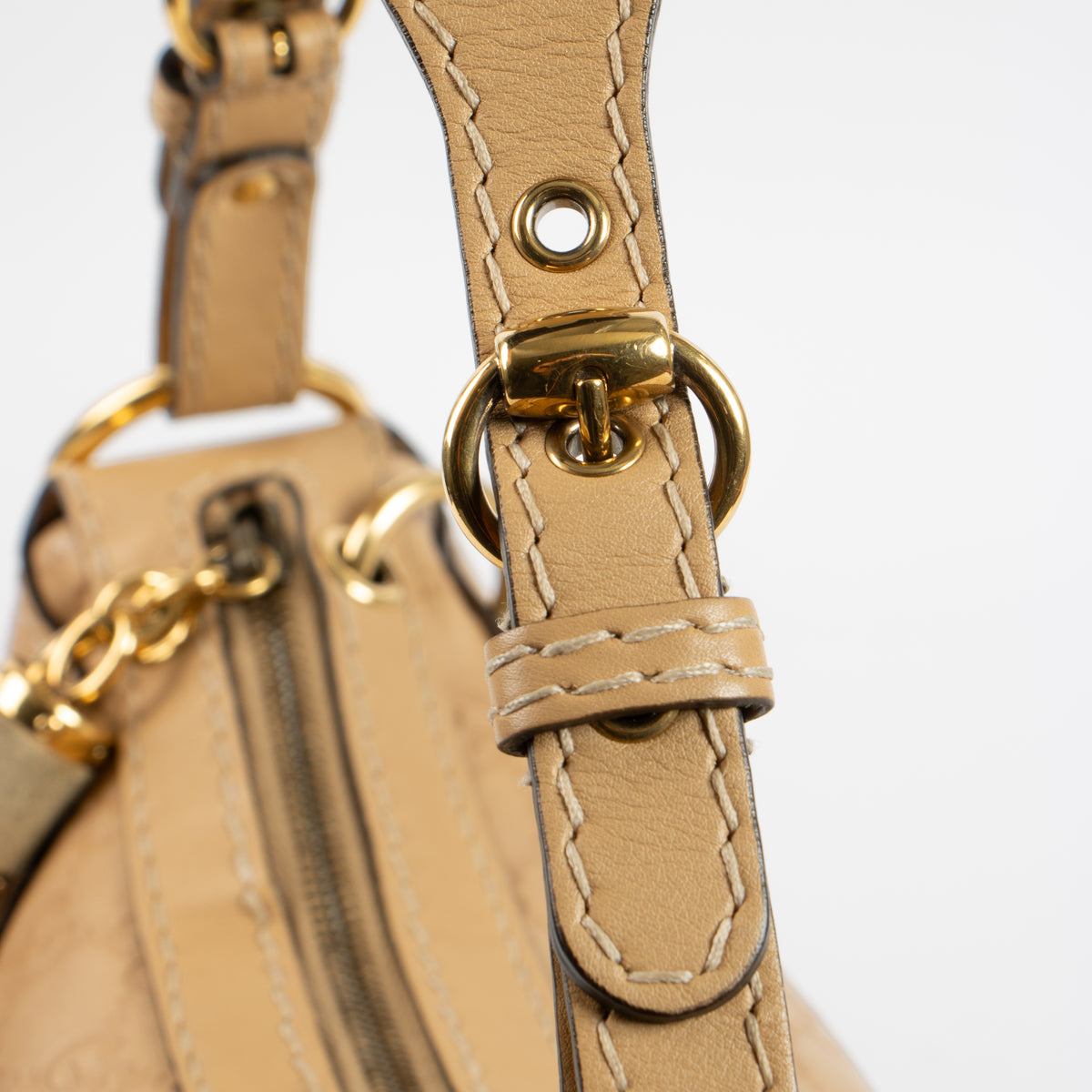 Shop this authentic Gucci Beige Guccissima Babouska Heart Small Hobo Bag Pre-Loved on Labellov.com