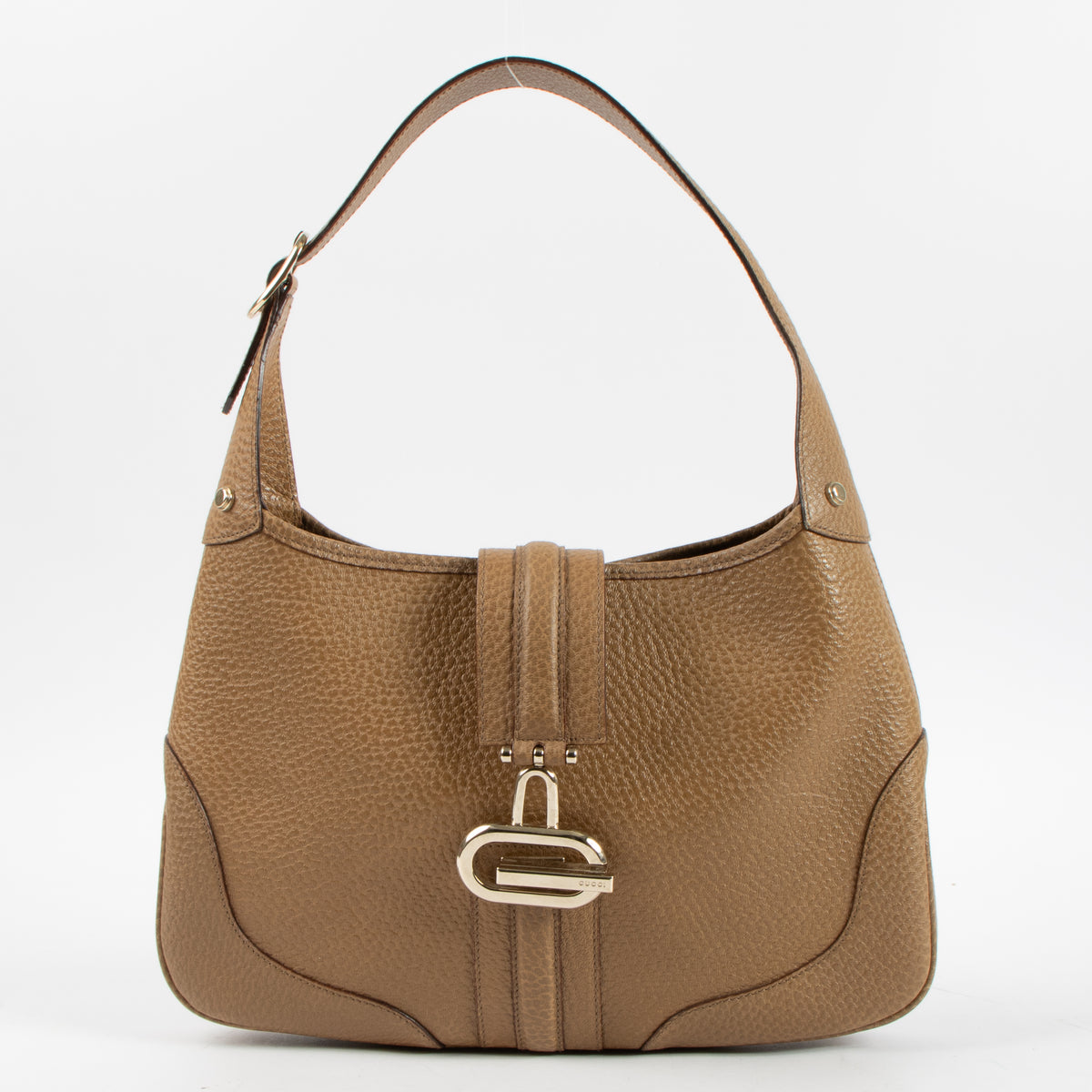 Shop this authentic Gucci Brown Leather Retro G Jackie Bag pre-loved on Labellov.com