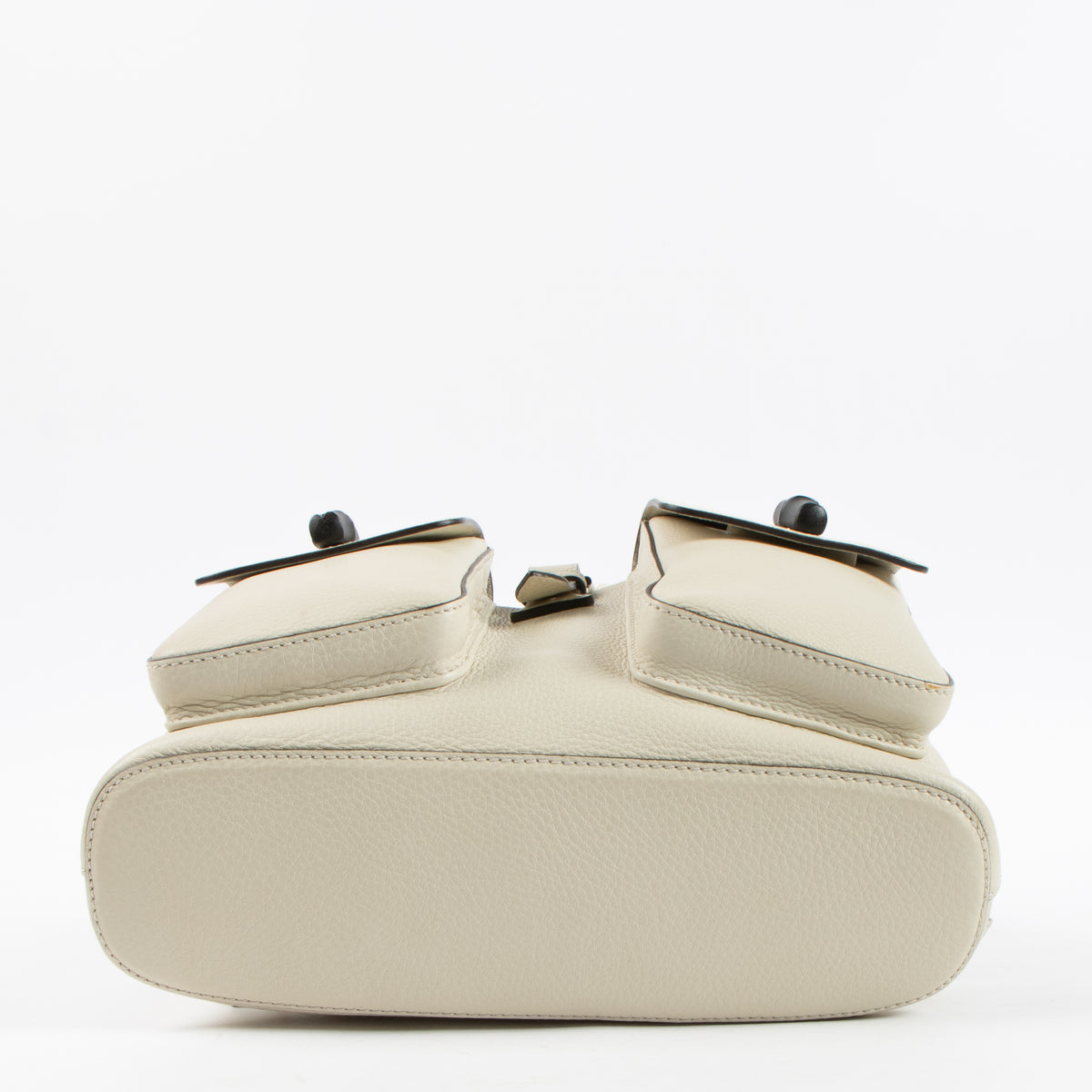 Shop this authentic Gucci White Leather Bamboo Backpack Pre-Loved on Labellov.com