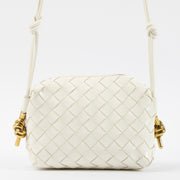 Shop this authentic Bottega Veneta White Intrecciato Mini Loop Bag pre-loved on Labellov.com
