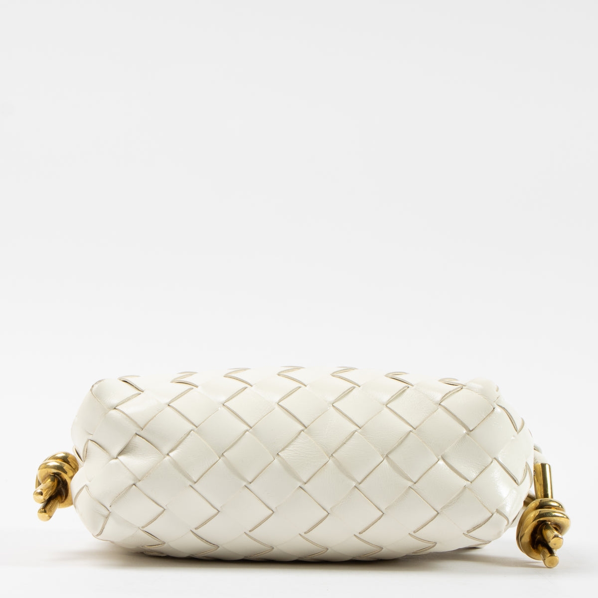 Shop this authentic Bottega Veneta White Intrecciato Mini Loop Bag pre-loved on Labellov.com