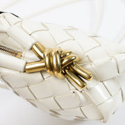 Shop this authentic Bottega Veneta White Intrecciato Mini Loop Bag pre-loved on Labellov.com