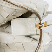 Shop this authentic Bottega Veneta White Intrecciato Mini Loop Bag pre-loved on Labellov.com