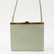 Shop this authentic Celine Sage Green Calfskin Mini Clasp Bag pre-loved on Labellov.com