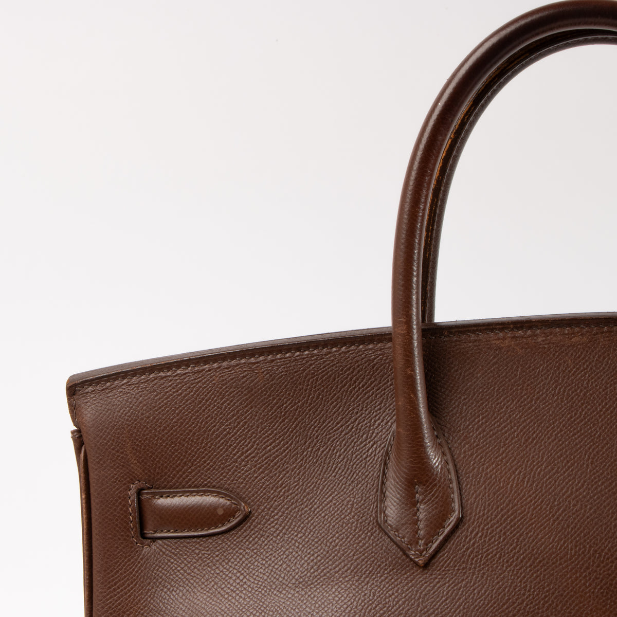 Hermes Birkin 40 Noisette Courchevel GHW