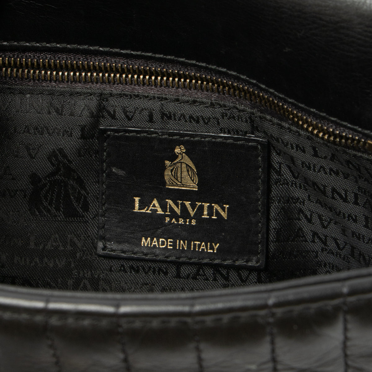 Shop this authentic Lanvin Black Quilted Leather Small Happy Flap Bag pre-loved on labellov.com
