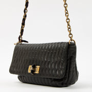Shop this authentic Lanvin Black Quilted Leather Small Happy Flap Bag pre-loved on labellov.com