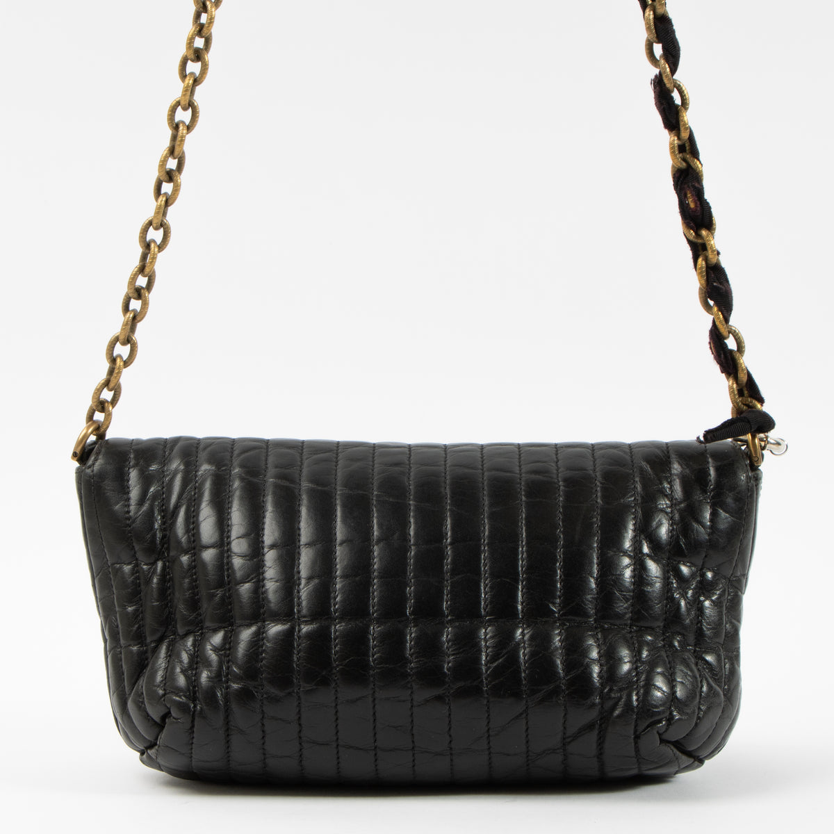 Shop this authentic Lanvin Black Quilted Leather Small Happy Flap Bag pre-loved on labellov.com