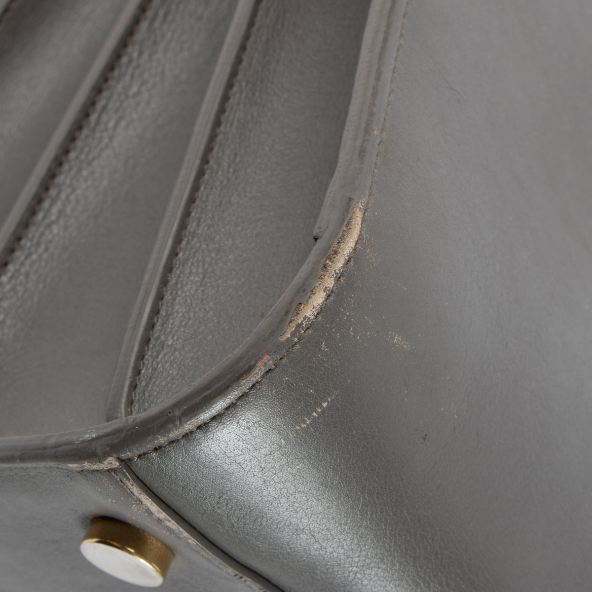 Saint Laurent Grey Leather Sac de Jour Medium Bag