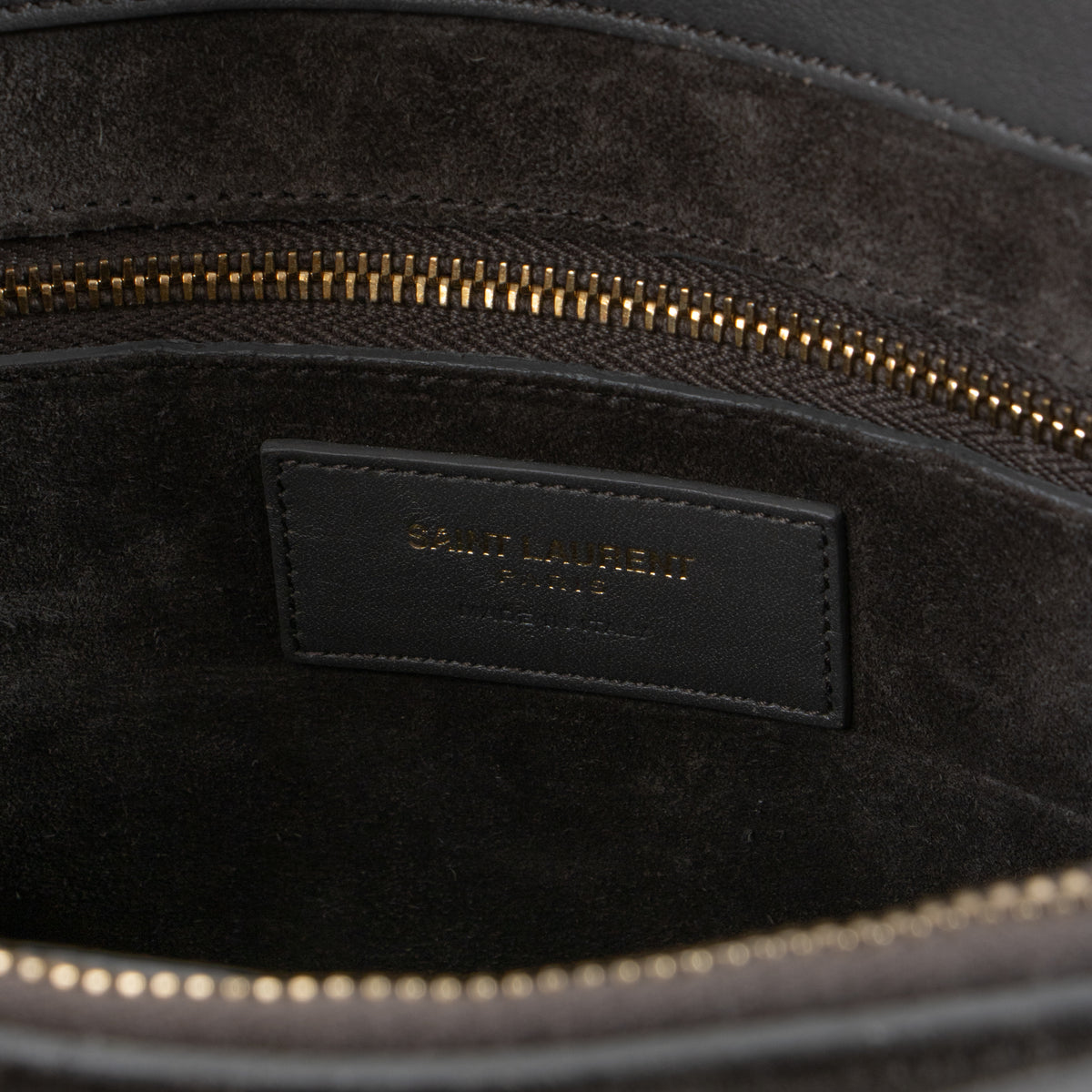 Saint Laurent Grey Leather Sac de Jour Medium Bag
