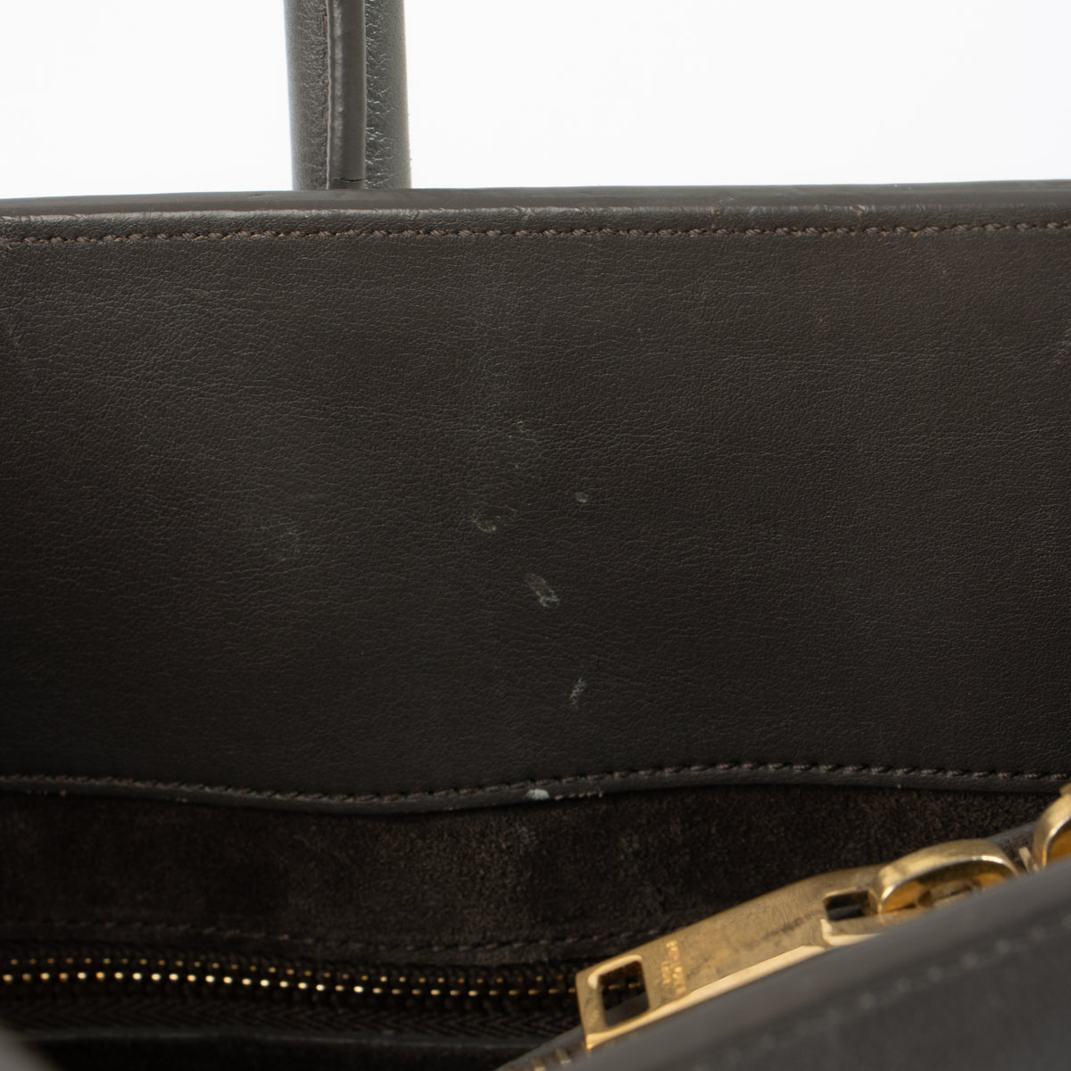 Saint Laurent Grey Leather Sac de Jour Medium Bag