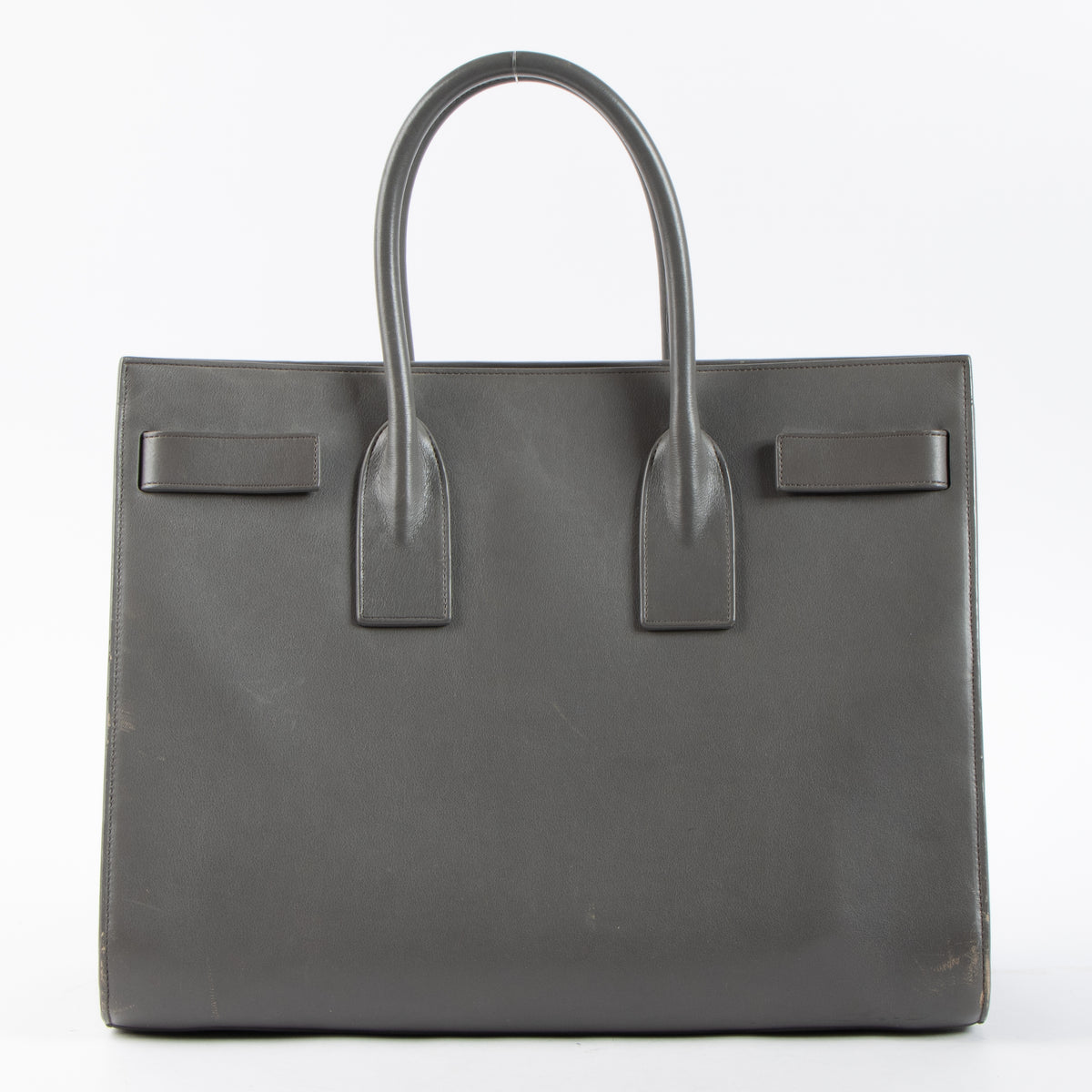 Saint Laurent Grey Leather Sac de Jour Medium Bag