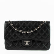 Shop the authentic Chanel Black Caviar Large/Jumbo Classic Handbag on Labellov.com !
