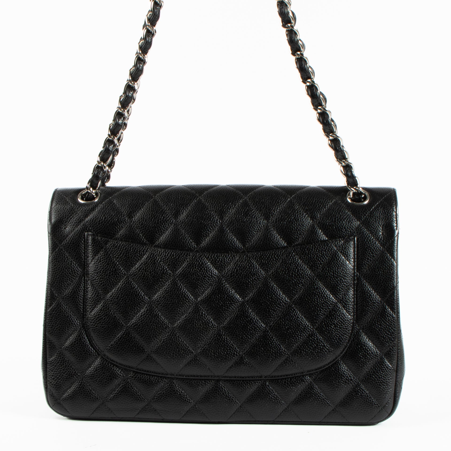 Shop the authentic Chanel Black Caviar Large/Jumbo Classic Handbag on Labellov.com !