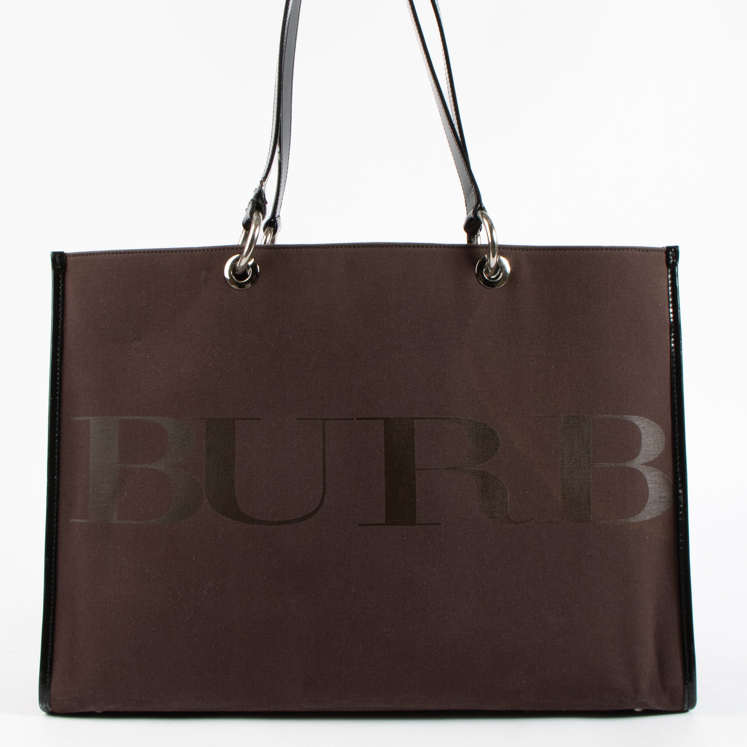 Burberry Black Logo Canvas Large Tote Bag – Labellov