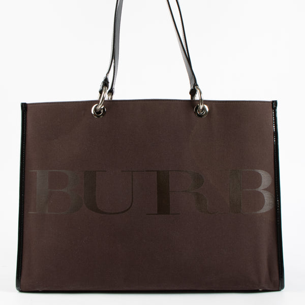 Shop the authentic Burberry Black Logo Canvas Large Tote Bag on Labellov.com !