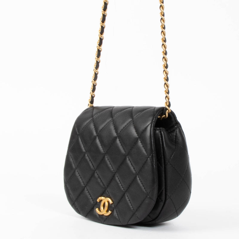 Shop this authentic Chanel Black Micro Round Bag pre-loved on Labellov.com