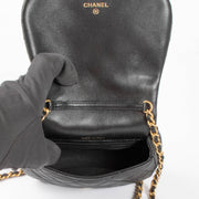 Shop this authentic Chanel Black Micro Round Bag pre-loved on Labellov.com