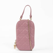 Shop this authentic Christian Dior Mauve Call'in Dior Phone Pouch pre-loved on Labellov.com 