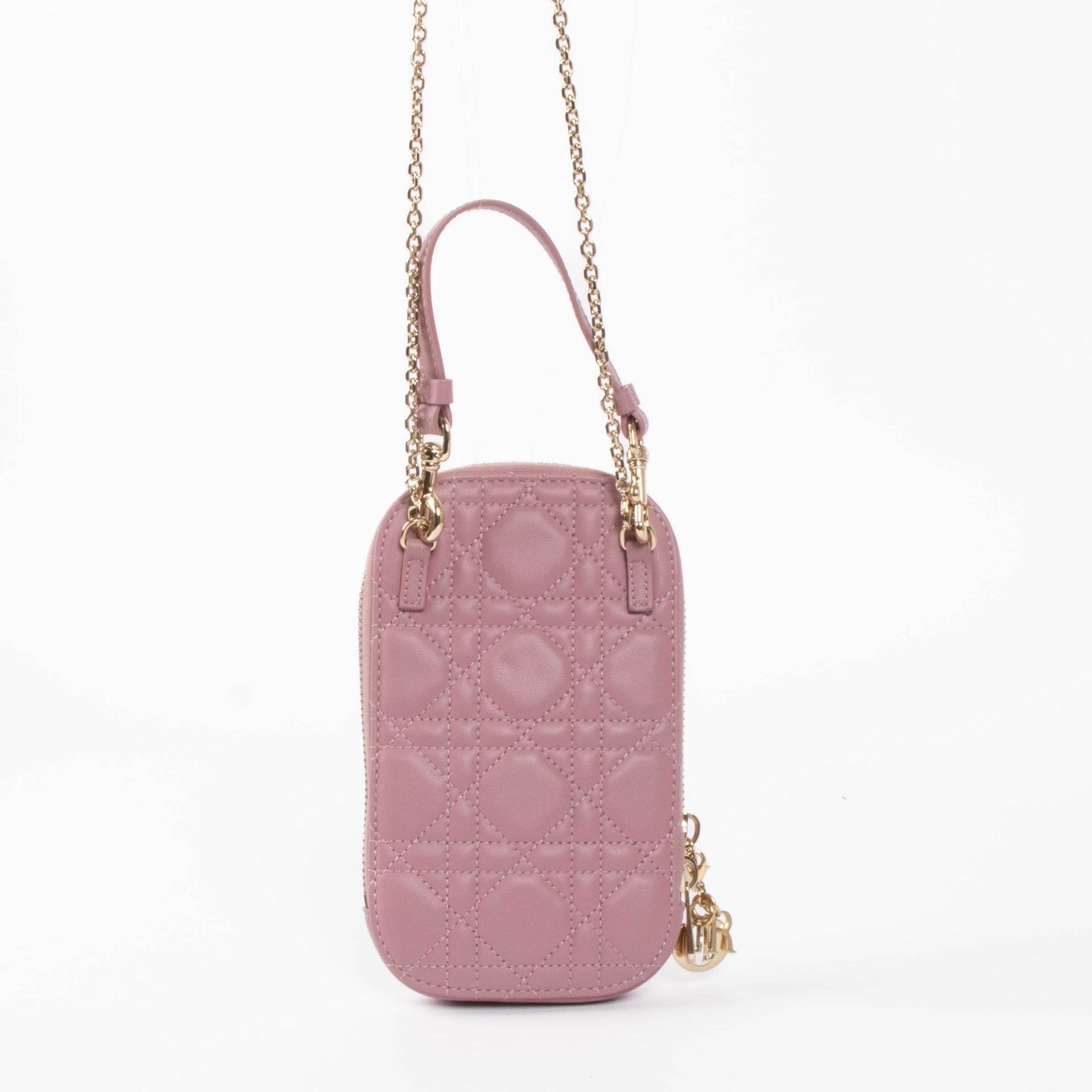 Shop this authentic Christian Dior Mauve Call'in Dior Phone Pouch pre-loved on Labellov.com 