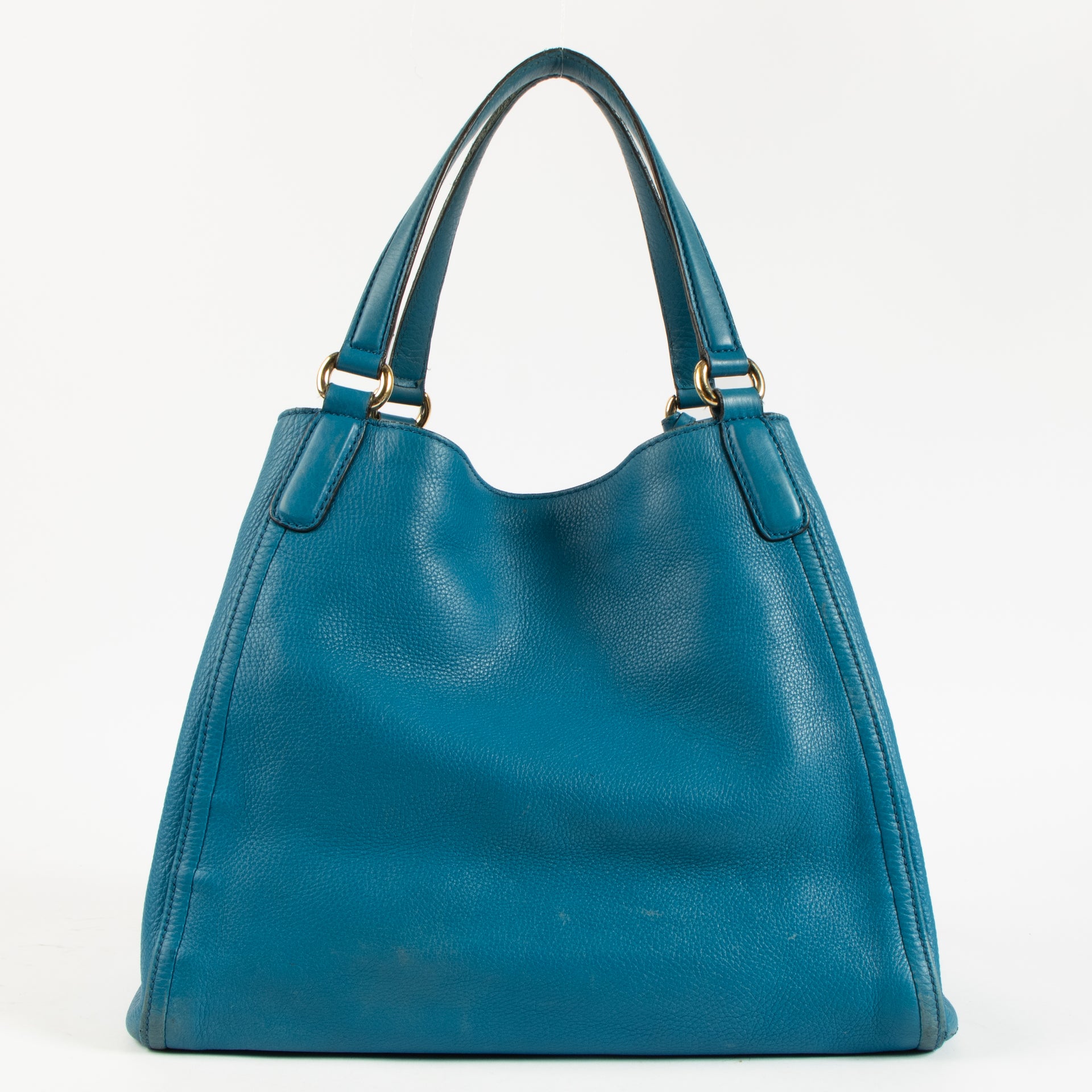 Gucci Blue Leather Soho Medium Tote Bag
