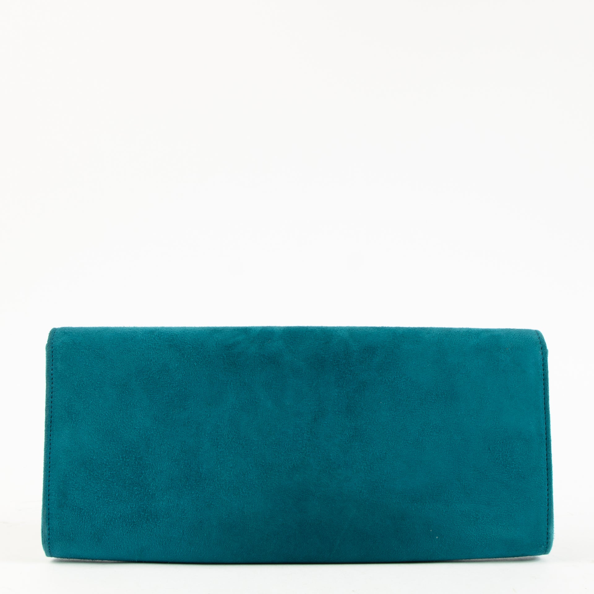 Gucci Teal Suede Crystal Broadway Clutch