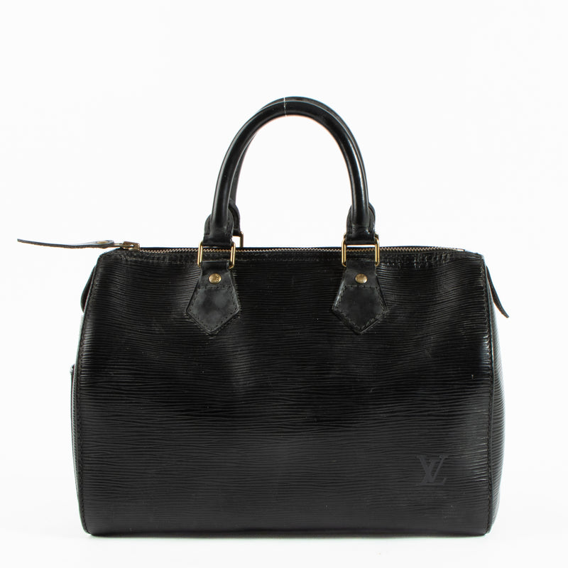 Shop the authentic Louis Vuitton Black Epi Speedy 25 Bag on Labellov.com !