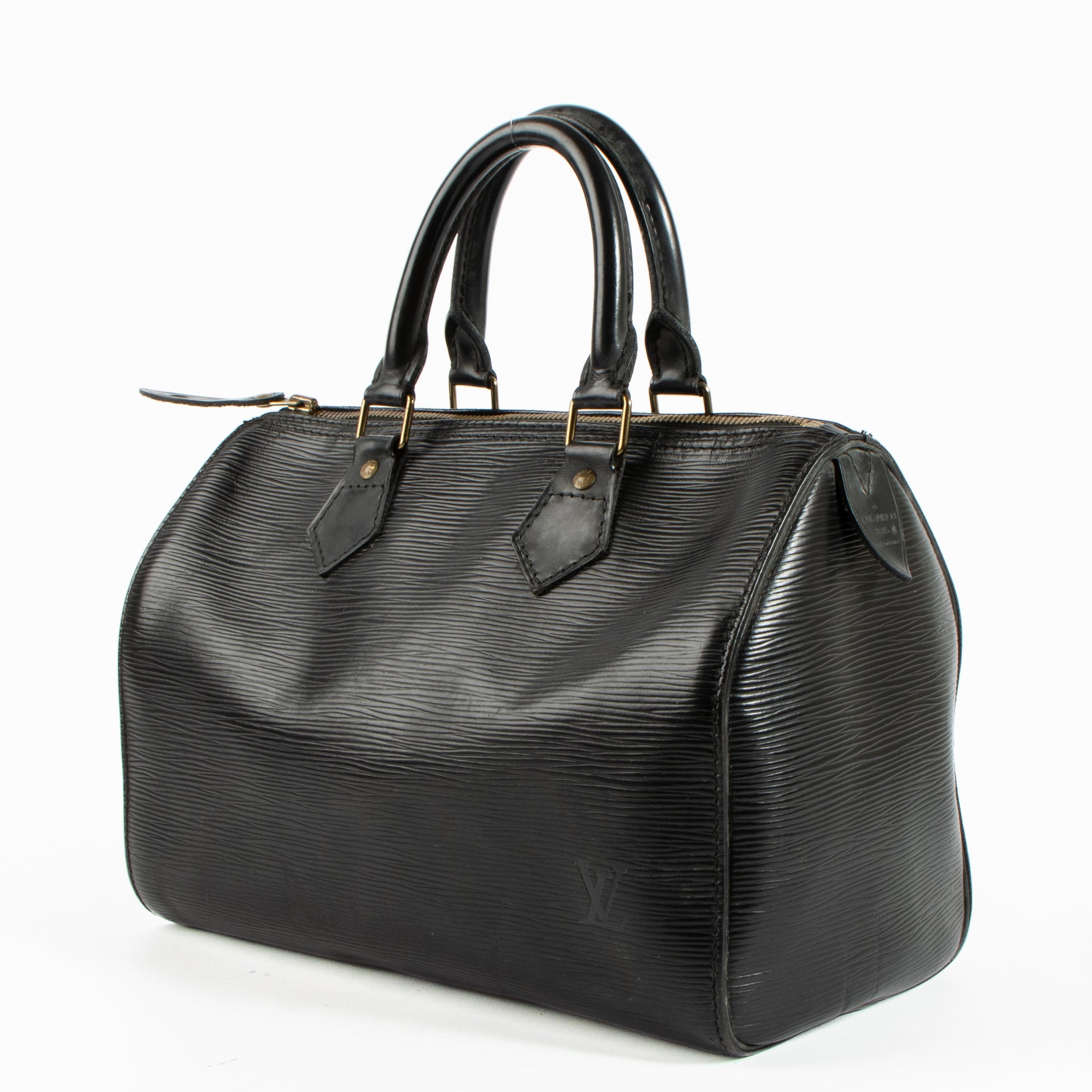 Shop the authentic Louis Vuitton Black Epi Speedy 25 Bag on Labellov.com !