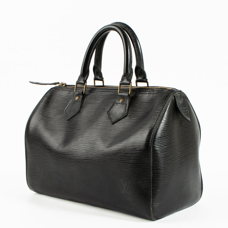 Shop the authentic Louis Vuitton Black Epi Speedy 25 Bag on Labellov.com !