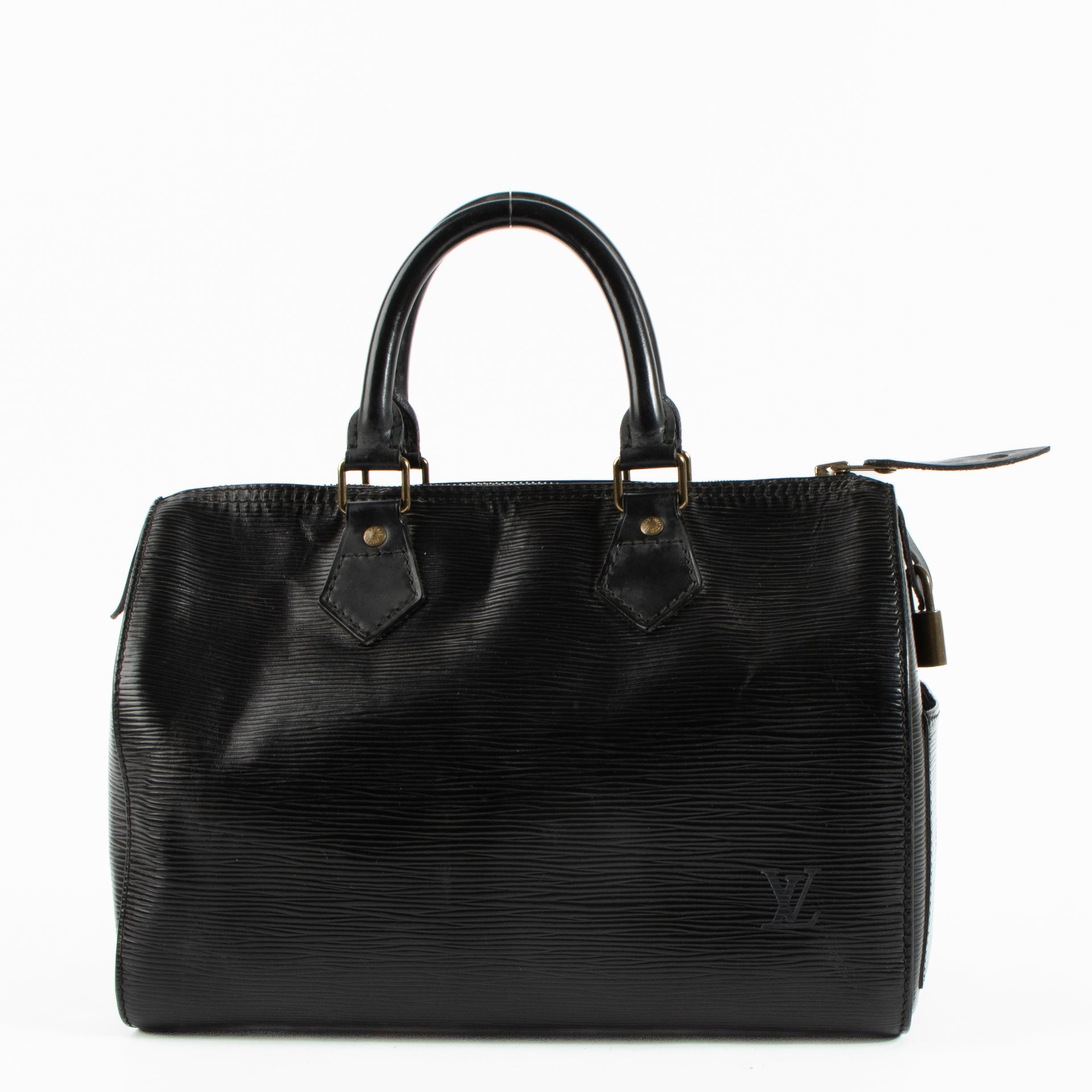 Shop the authentic Louis Vuitton Black Epi Speedy 25 Bag on Labellov.com !