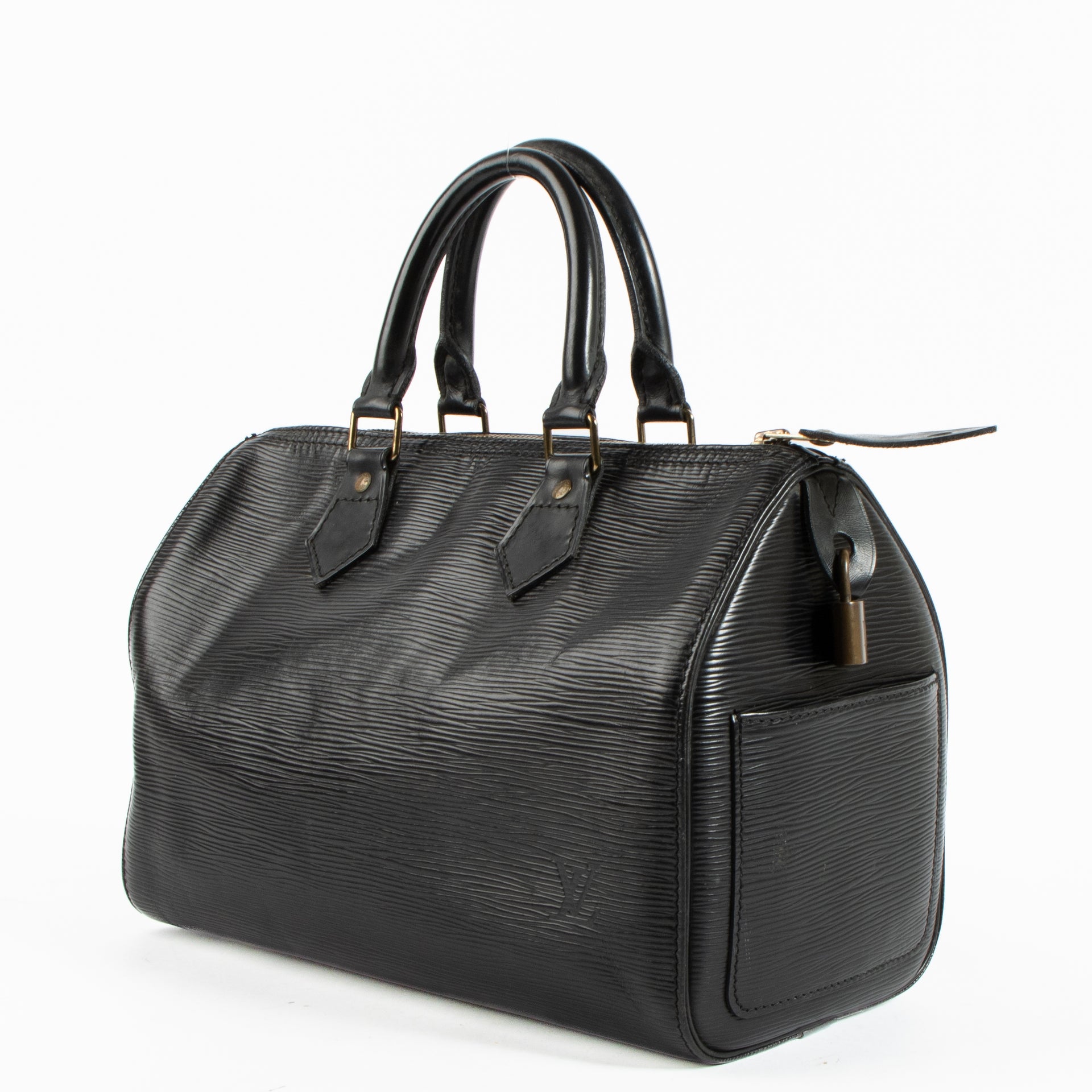 Shop the authentic Louis Vuitton Black Epi Speedy 25 Bag on Labellov.com !