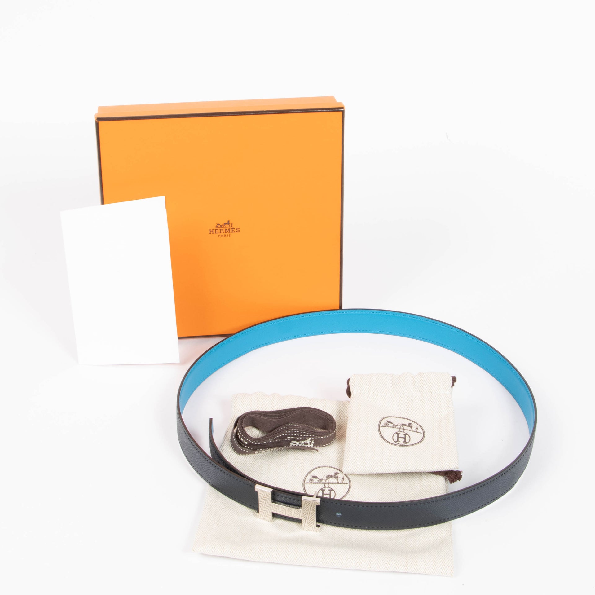 Hermes Bleu Frida/Indigo Epsom/Swift Mini Constance Belt