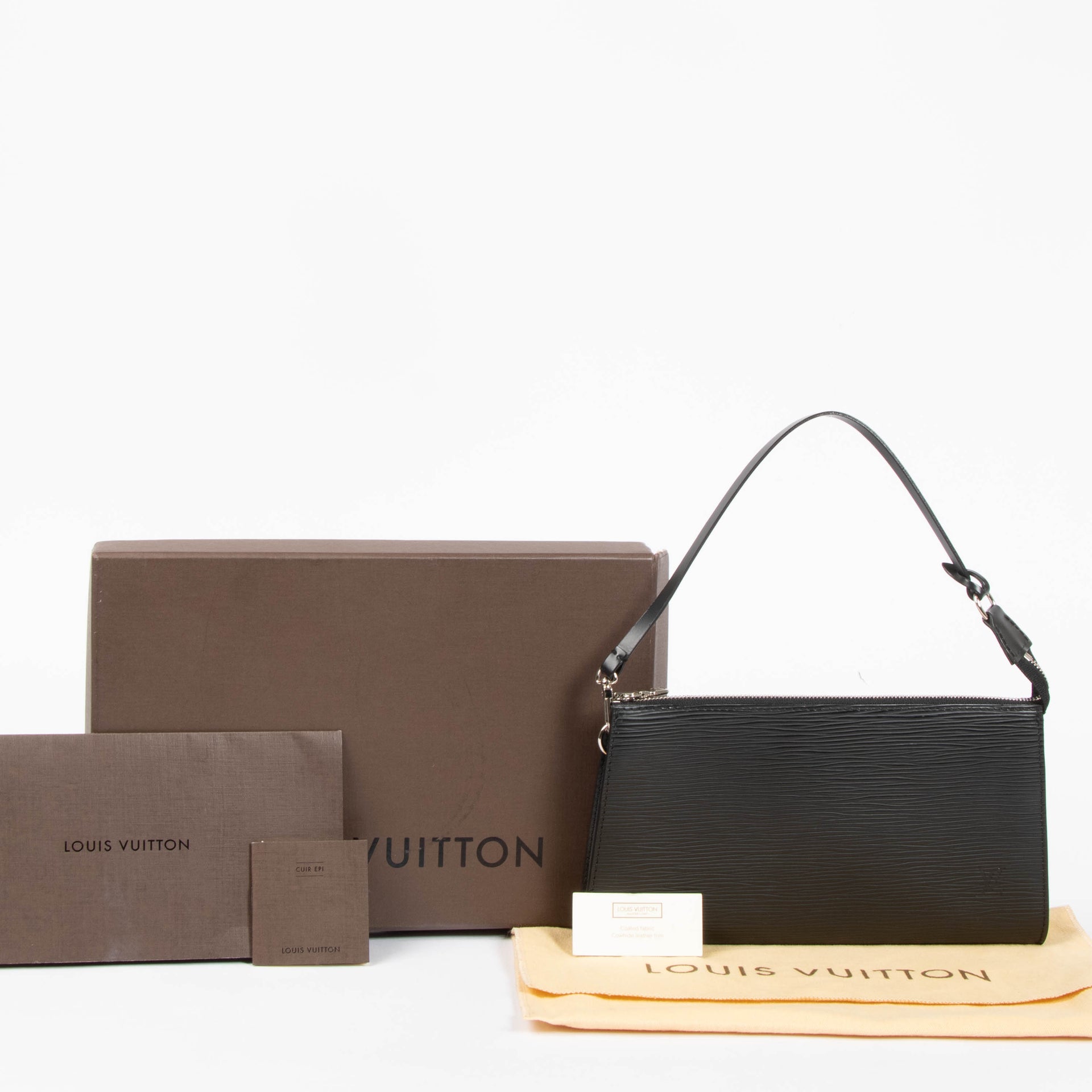 Louis Vuitton Black Epi Pochette Accessoires
