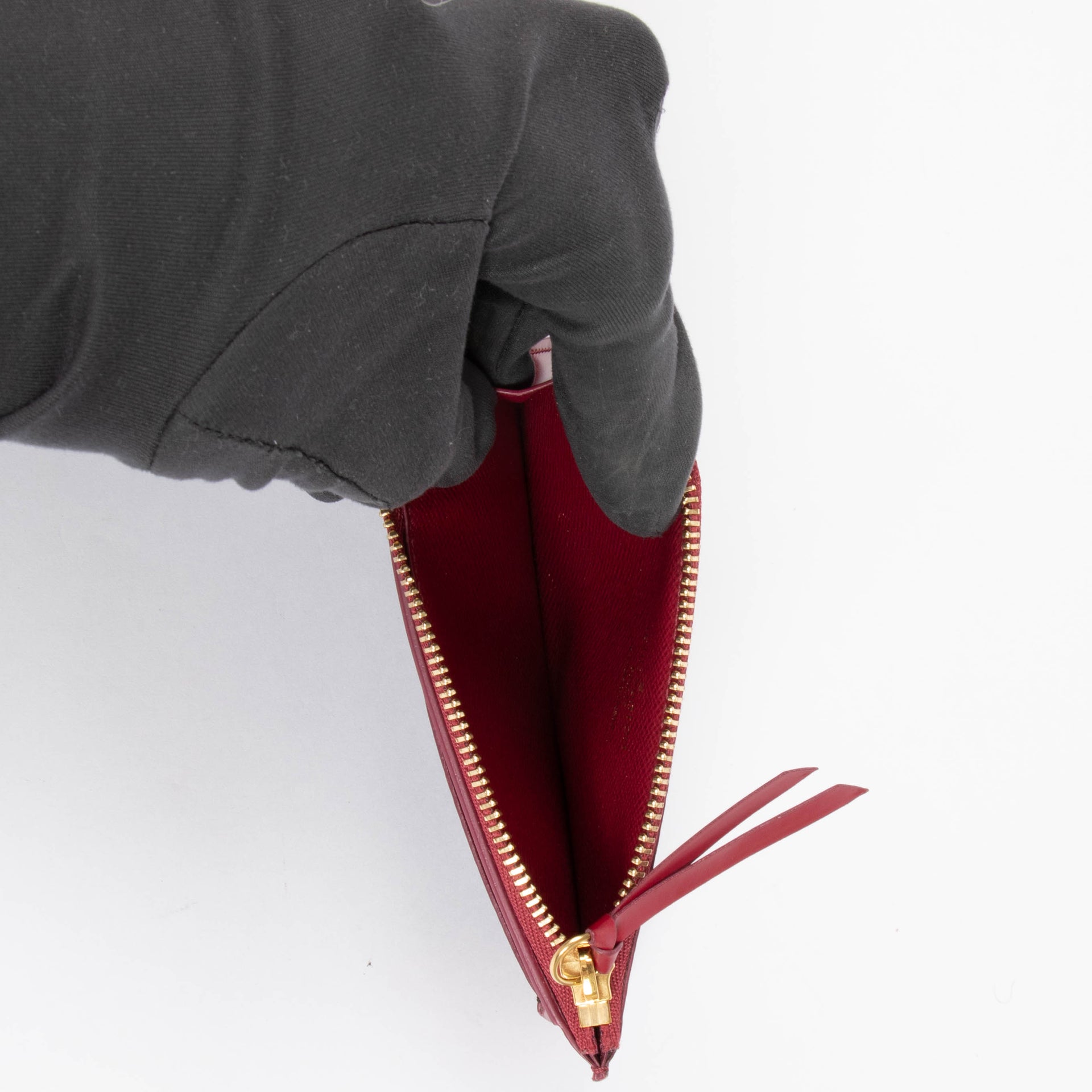 Louis Vuitton Monogram/Fuchsia Zipped Card Holder