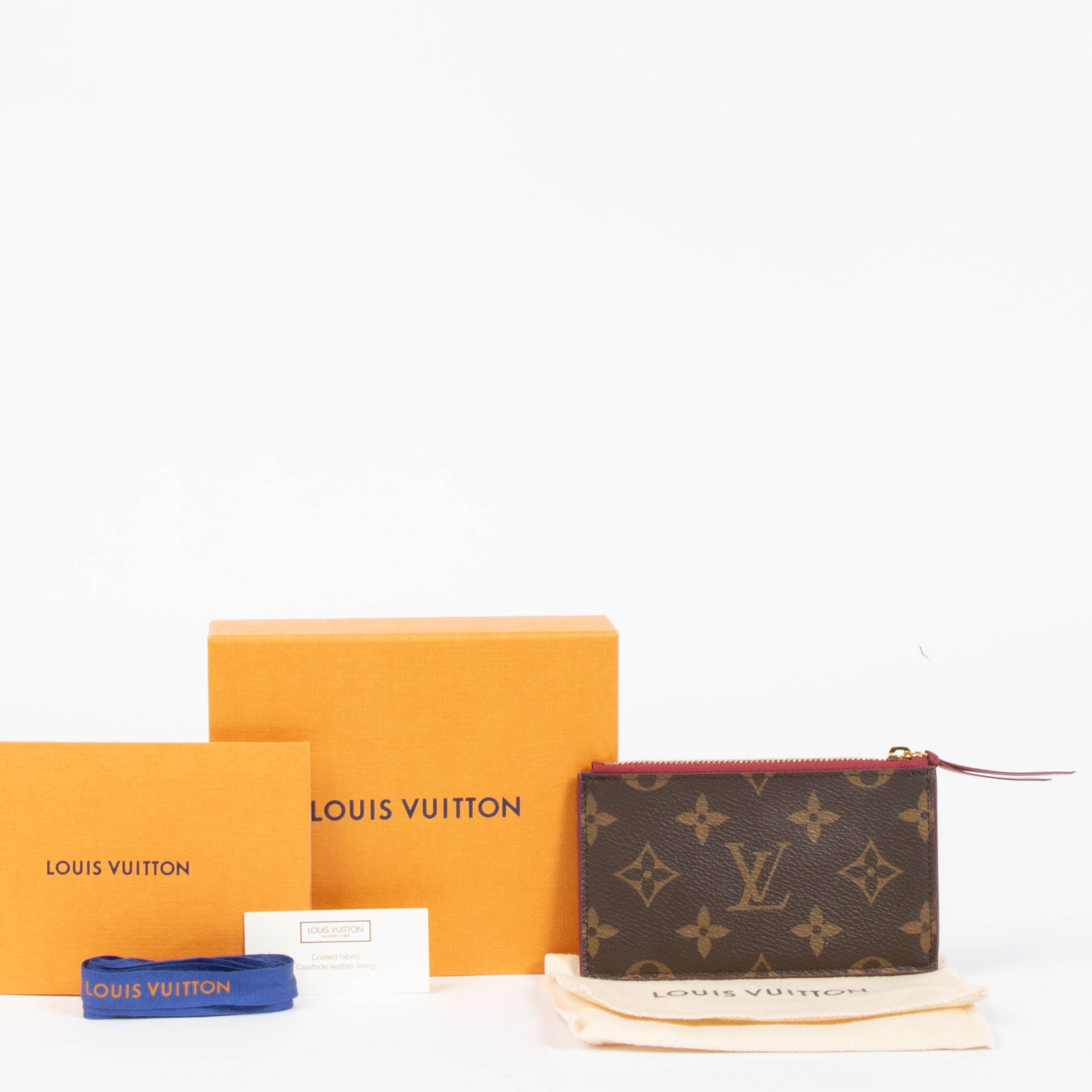 Louis Vuitton Monogram/Fuchsia Zipped Card Holder