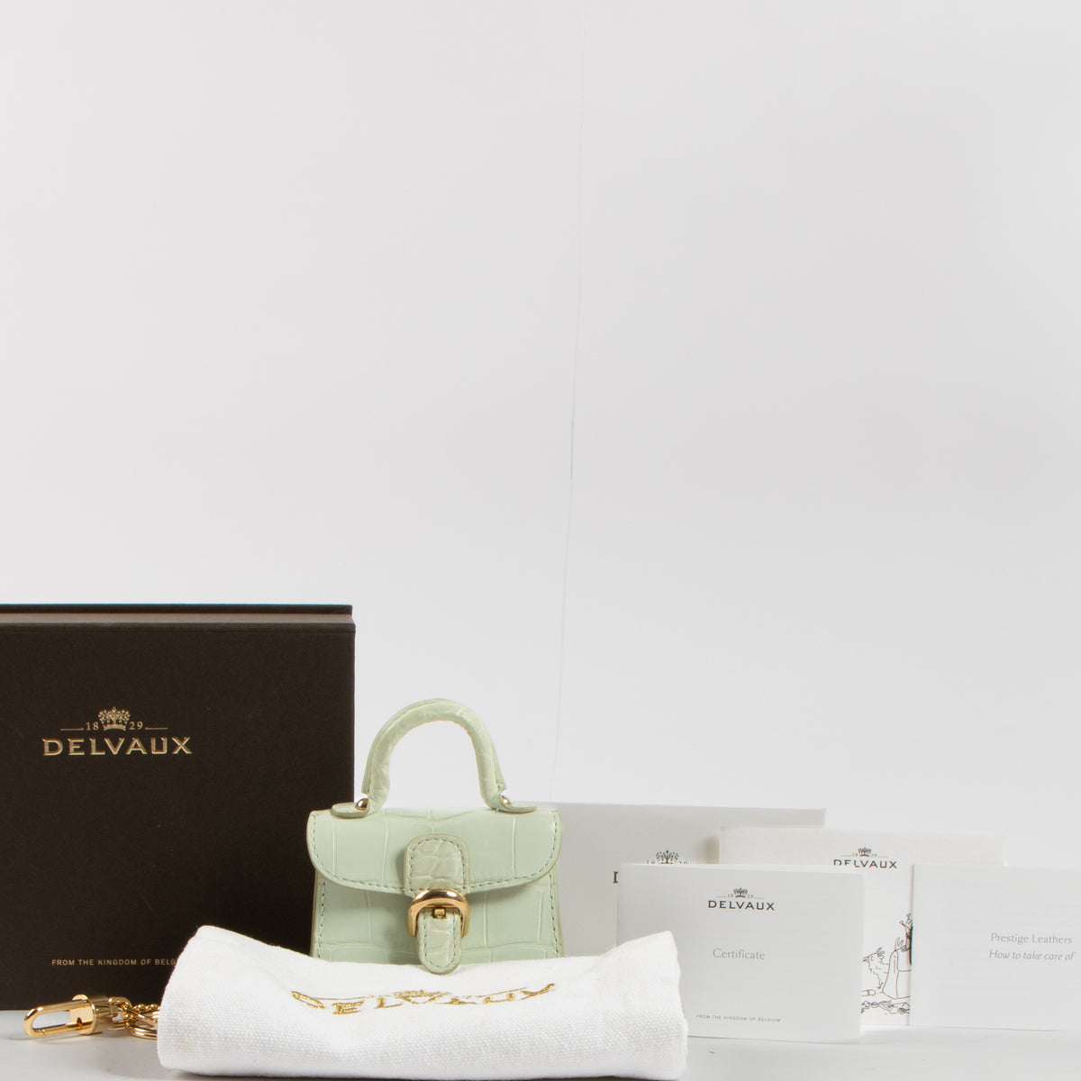 Shop the authentic Delvaux Amande Matte Alligator Brillant Charms second hand on Labellov.com!