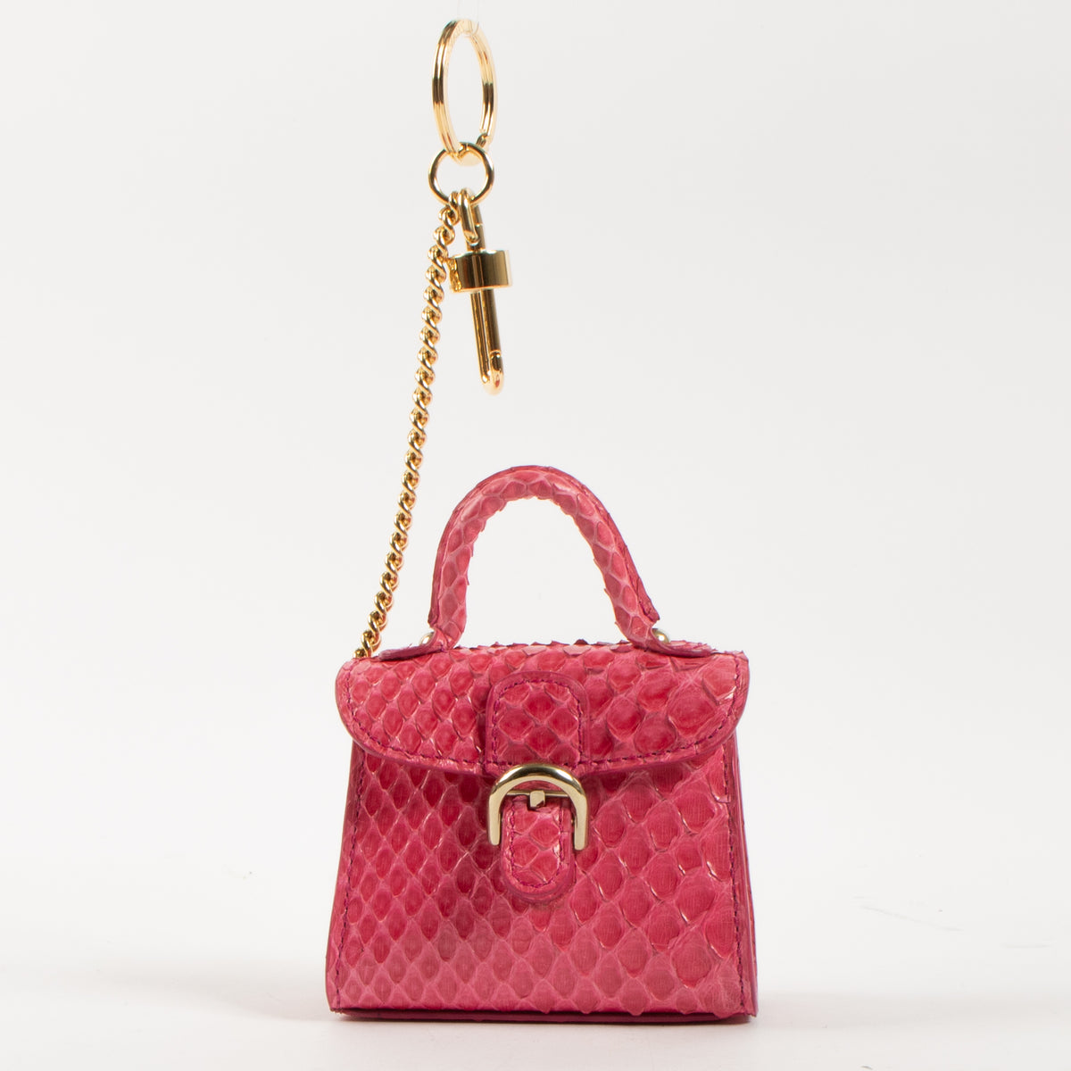 Shop the authentic Delvaux Rose Indien Python Brillant Charm second hand on Labellov.com!
