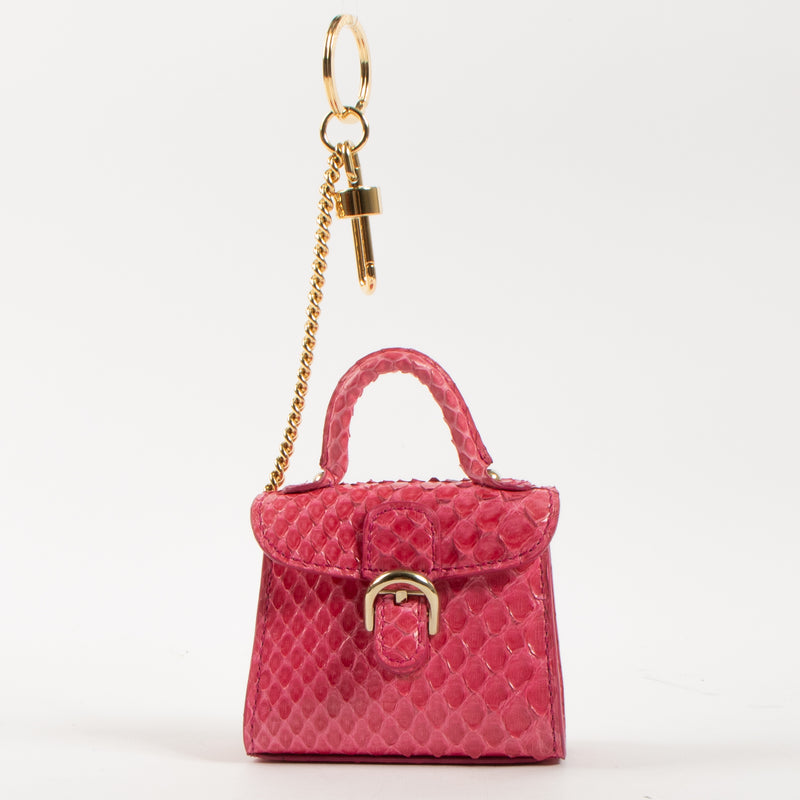Shop the authentic Delvaux Rose Indien Python Brillant Charm second hand on Labellov.com!