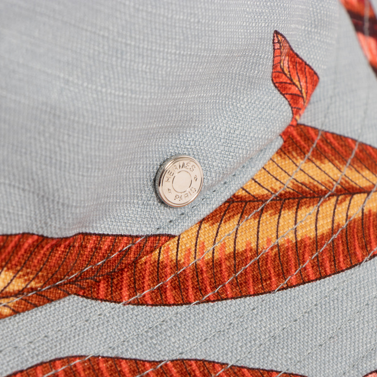 Shop the authentic Hermes Blue Fleurs Savana Bucket Hat second hand on Labellov.com!