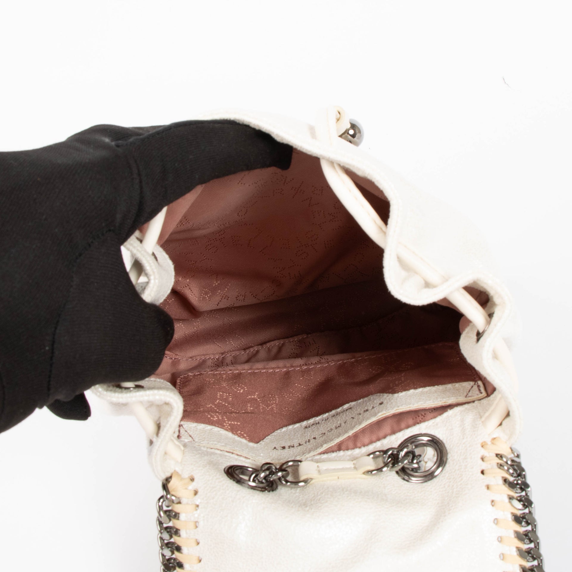 Stella McCartney White Falabella Mini Backpack