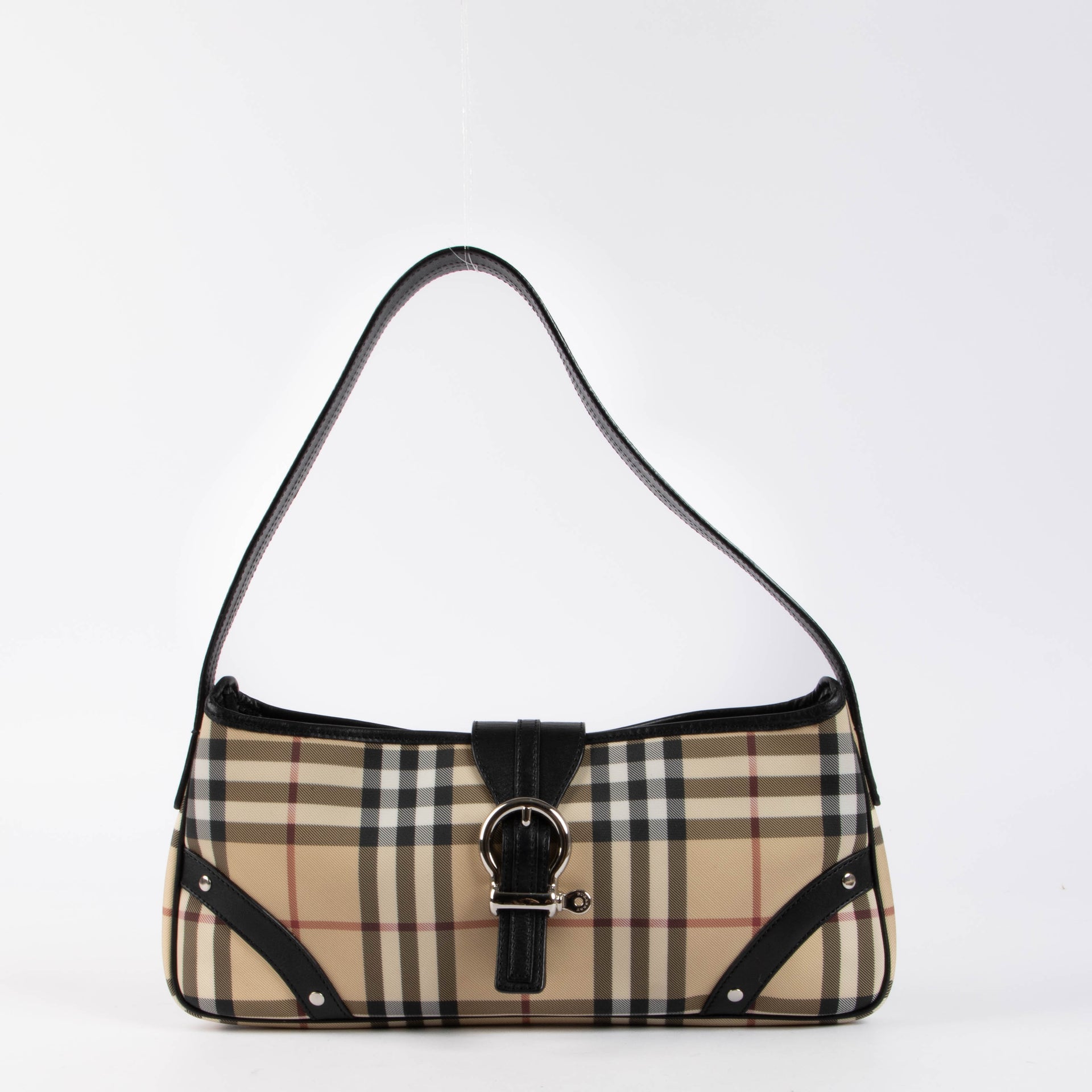 Shop this 100% authentic Burberry Beige Check Baguette Bag at Labellov.com