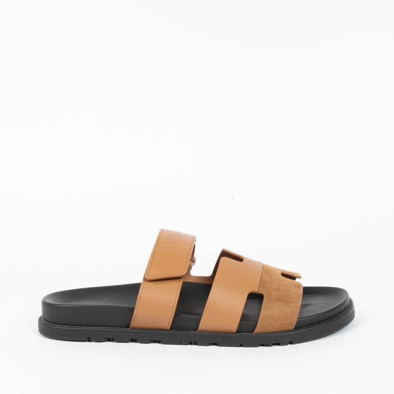 Hermes Men's Gold Chypre Sandals - Size 42